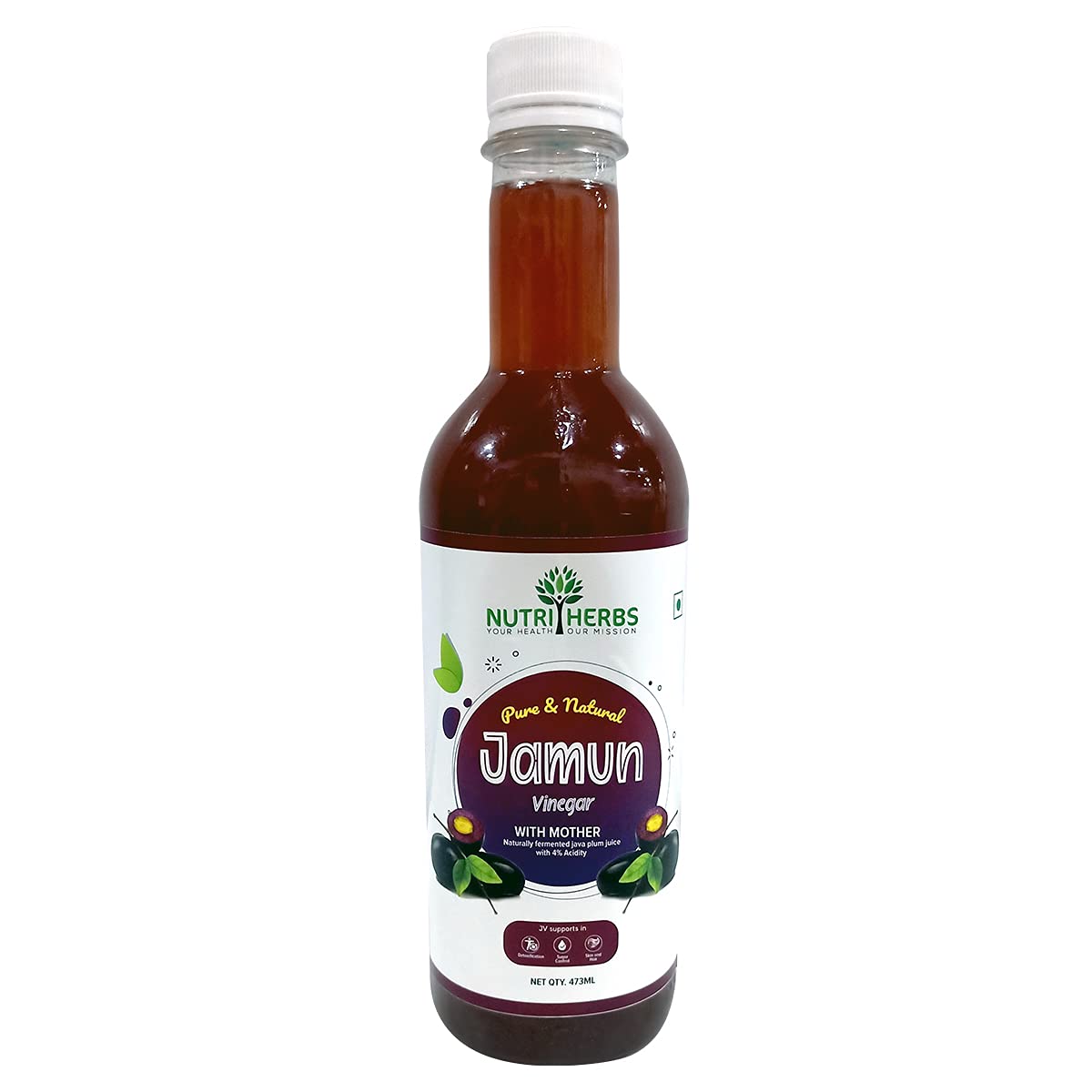 Nutriherbs Natural Organic Raw Jamun Cider Vinegar Image