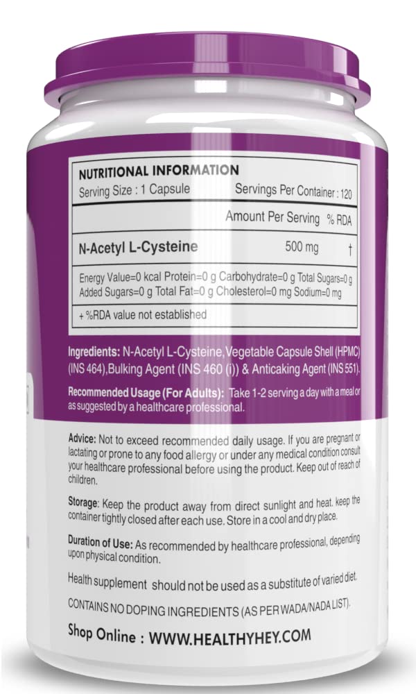 Healthyhey Nutrition N Acetyl L Cysteine Image