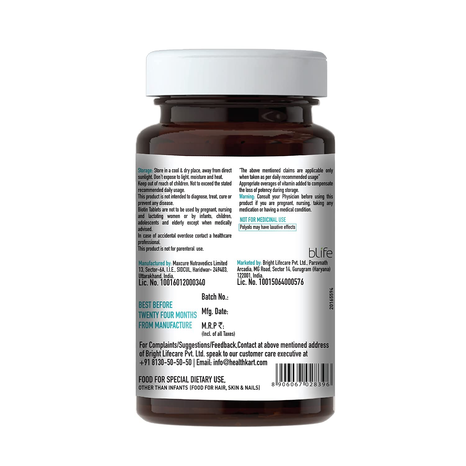 HK Vitals Biotin Supplement Image