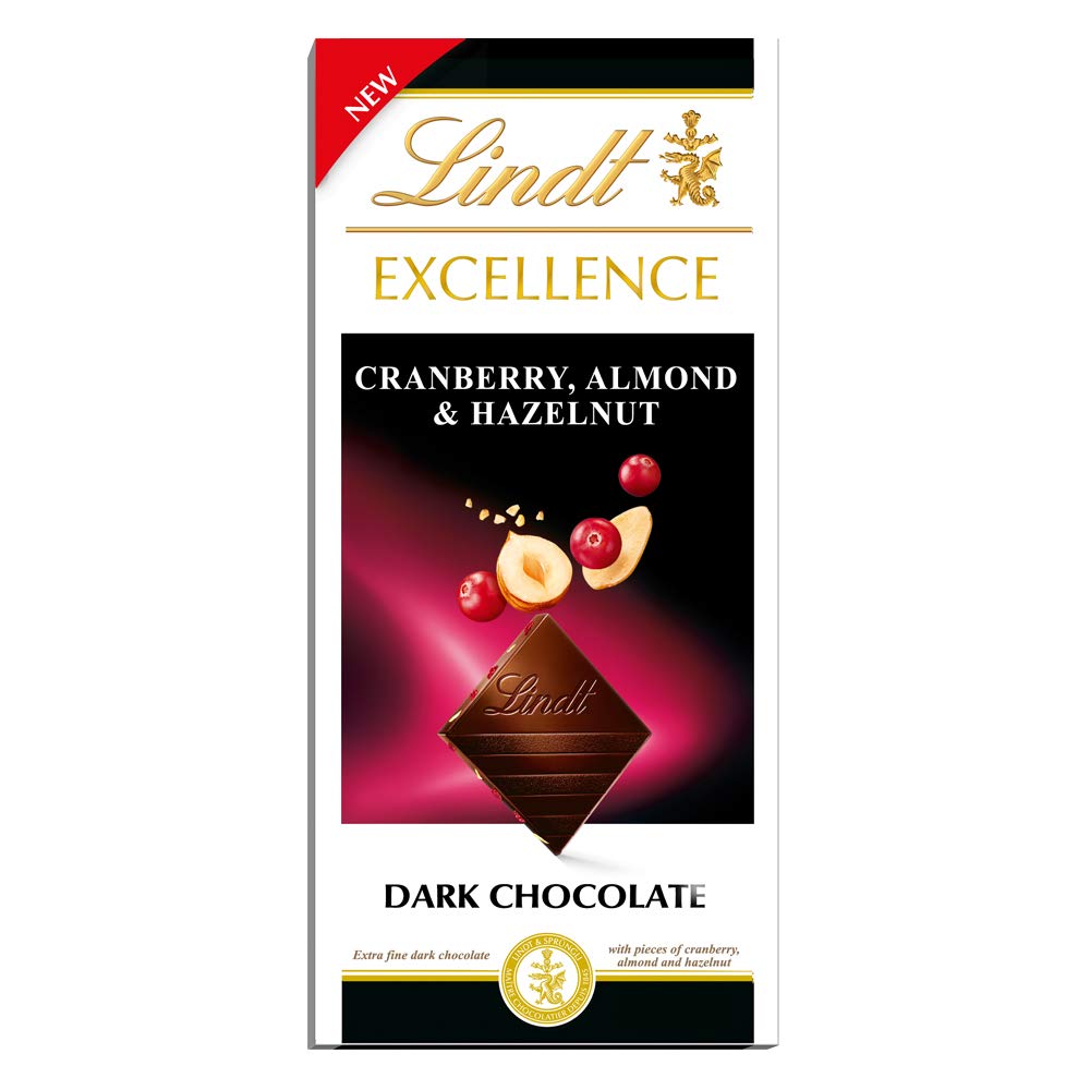 Lindt Cranberry & Almond Chocolate Bar Image