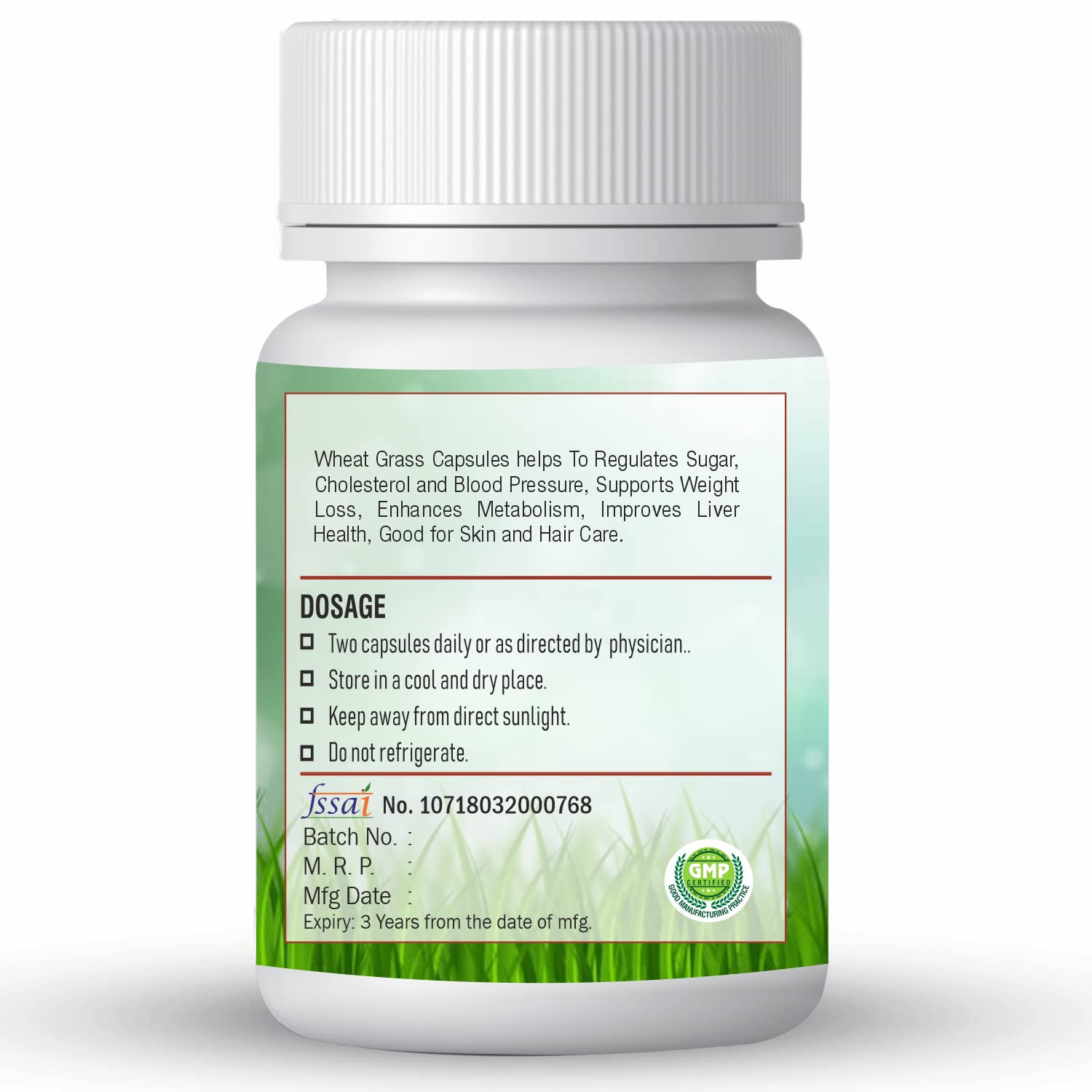 Xovak Pharma Wheat Grass Capsules Image