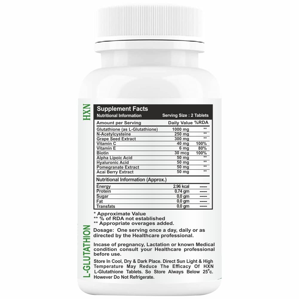 HXN Glutathione Tablets Image