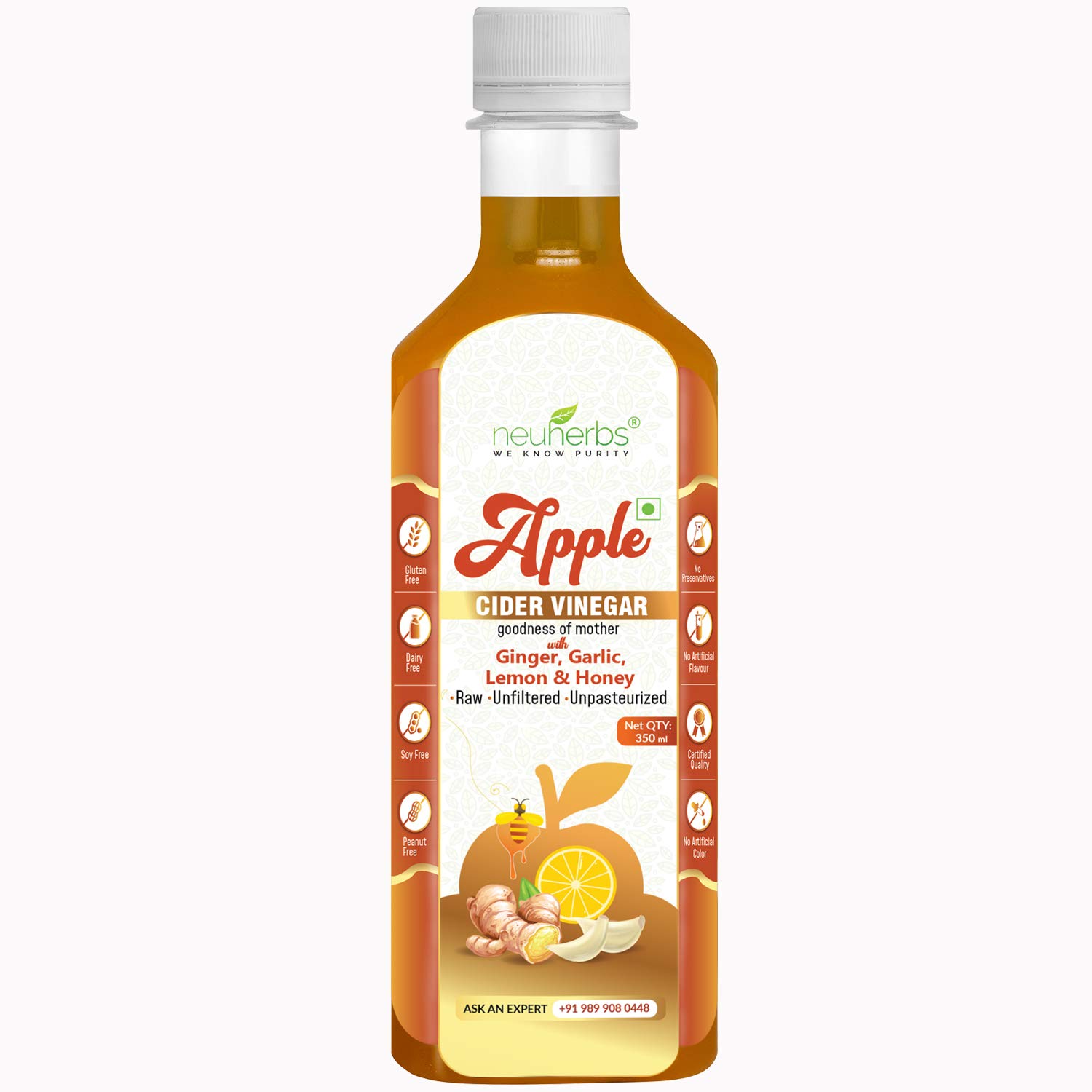 Neuherbs Apple Cider Vinegar with Ginger Garlic Lemon & Honey Image