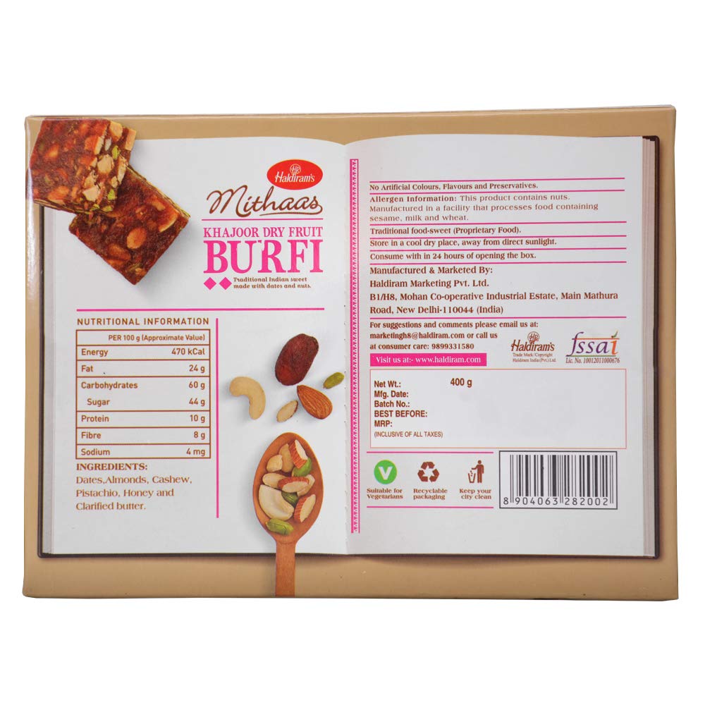 Haldiram's Khajoor Dry Fruit Burfi Image