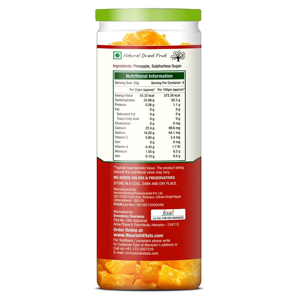 NourishVitals Pineapple Dried Dehydrated Fruits Image