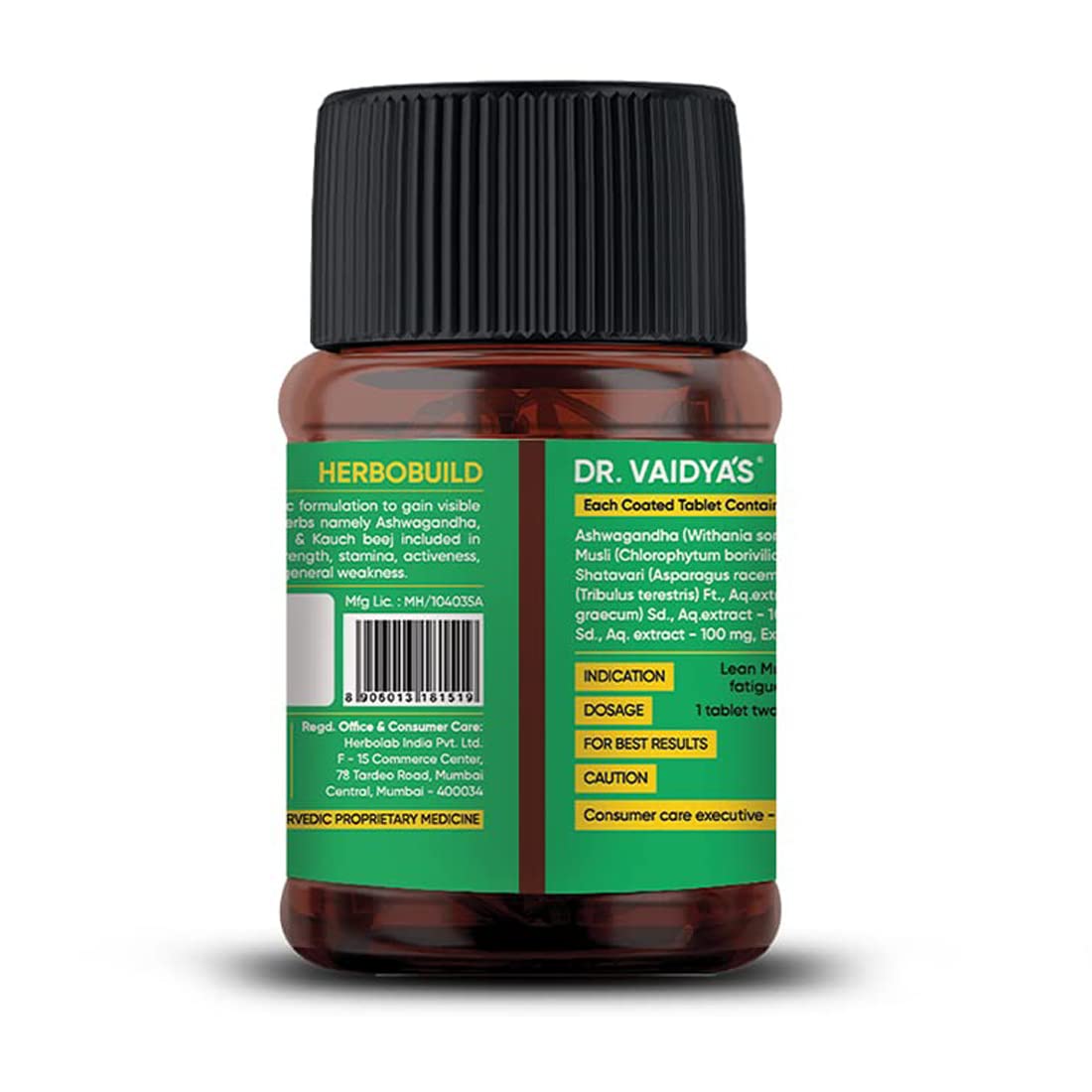 Dr Vaidya's Herbobuild Ayurvedic Capsules Image