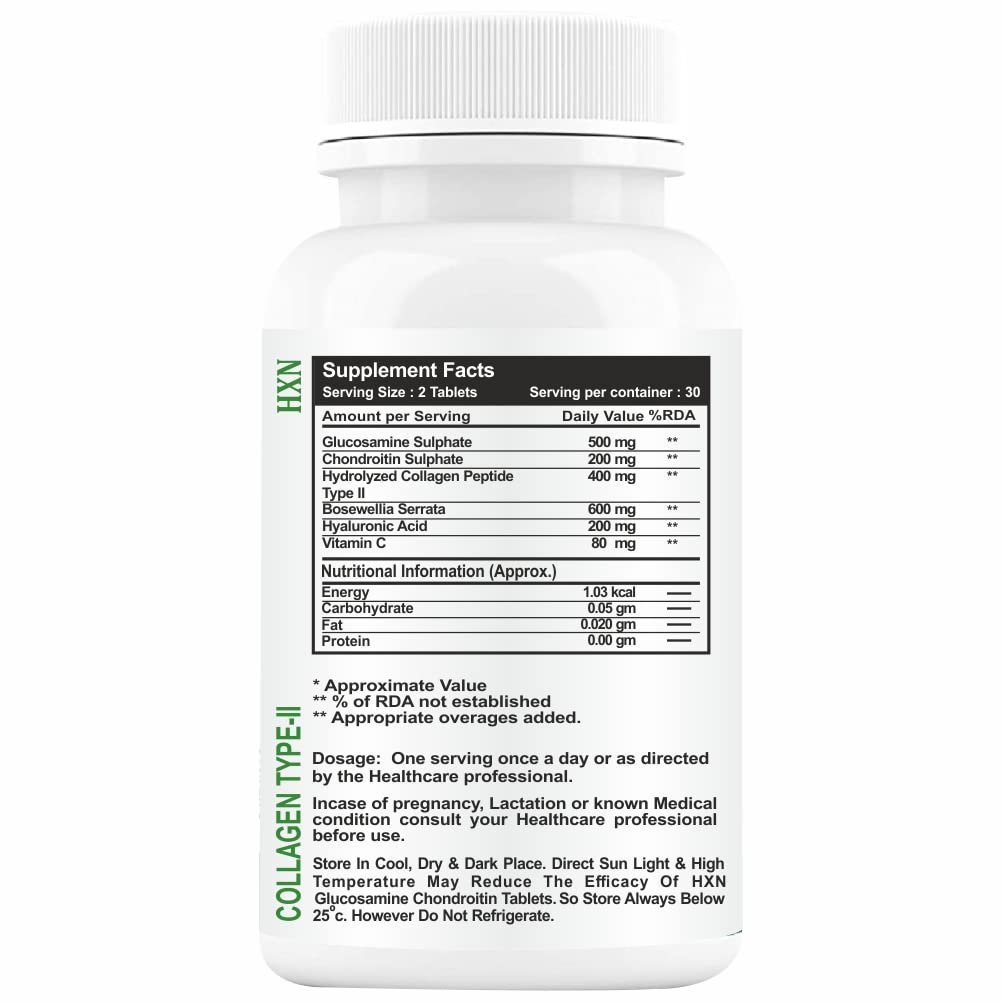 HXN Collagen Type 2 Supplement Tablets Image
