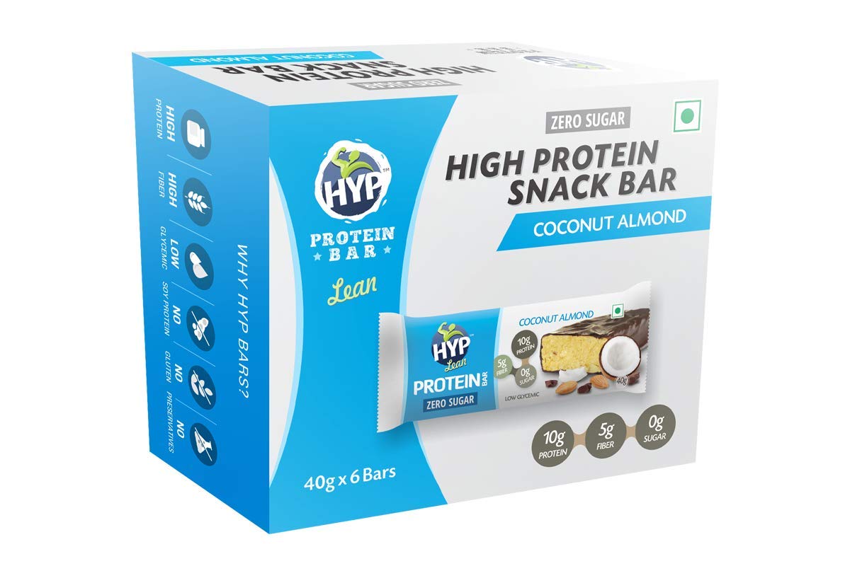Hyp Lean Sugarfree Protein Bar Coconut Almond Image