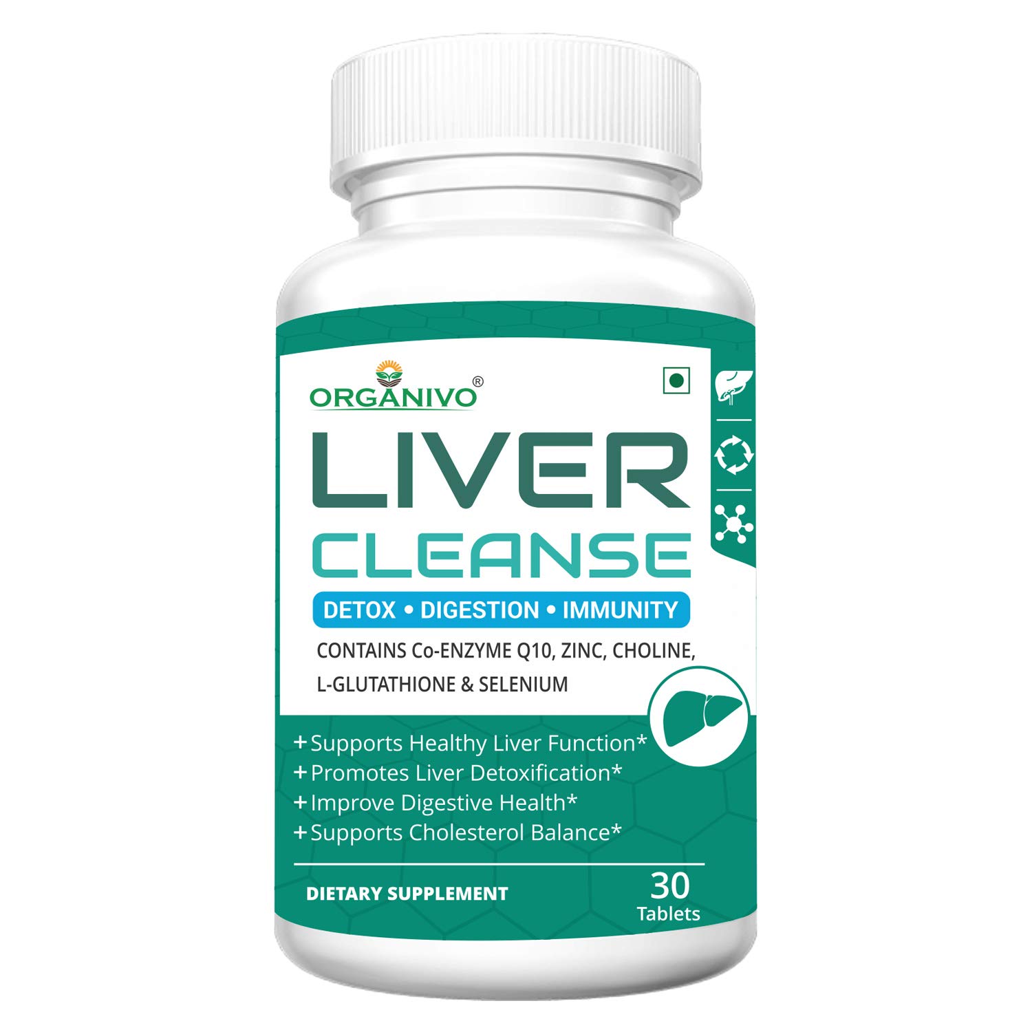 Organivo Liver Cleanse Supplement Tablets Image