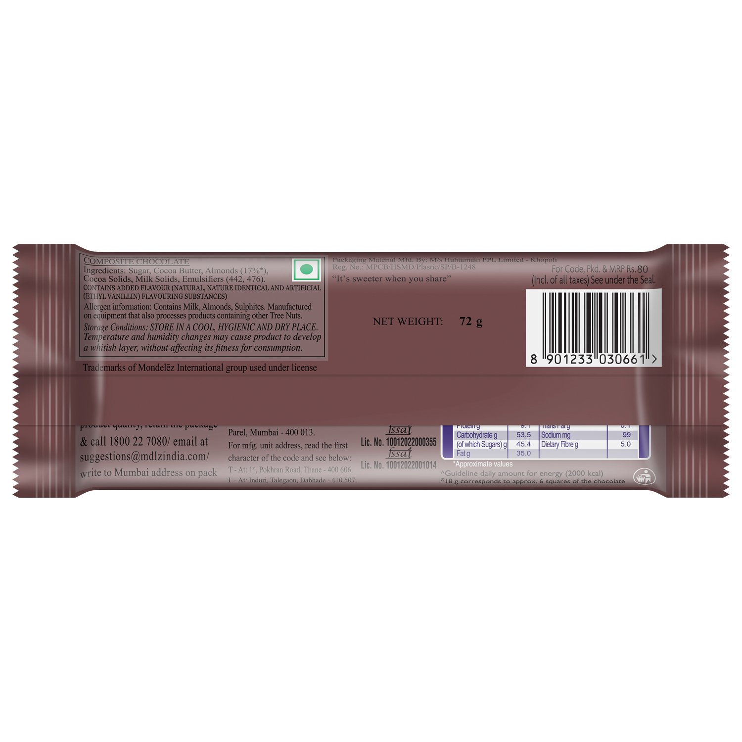 Cadbury Temptation Almond Treat Chocolate Image