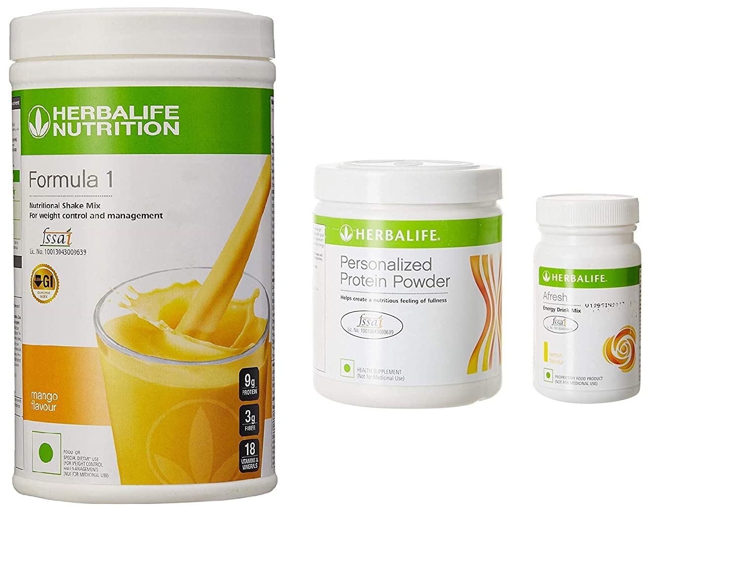 Herbalife F 1 Mango F 3 Protein Powder And Afresh Lemon Image