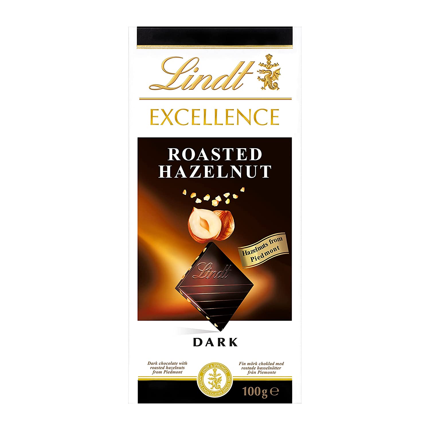 Lindt Excellence Roasted Hazelnut Dark Chocolate Image