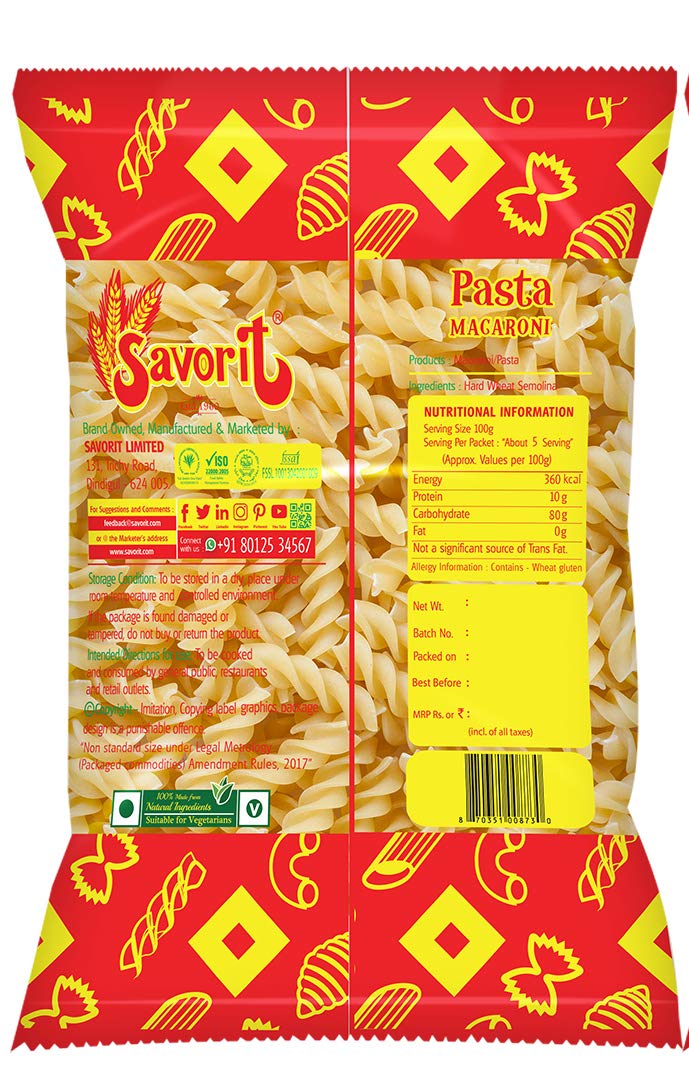 Savorit Popular Spiral Pasta Image