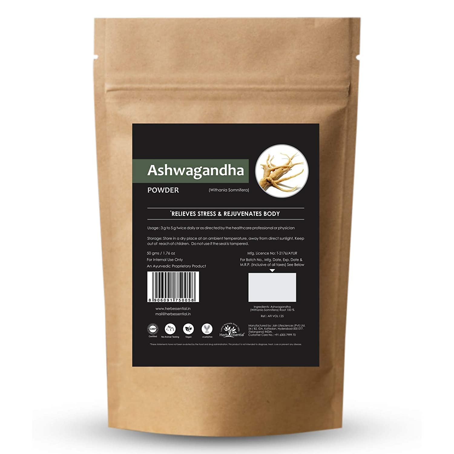 Herb Essential Pure Ashwagandha Powder Image