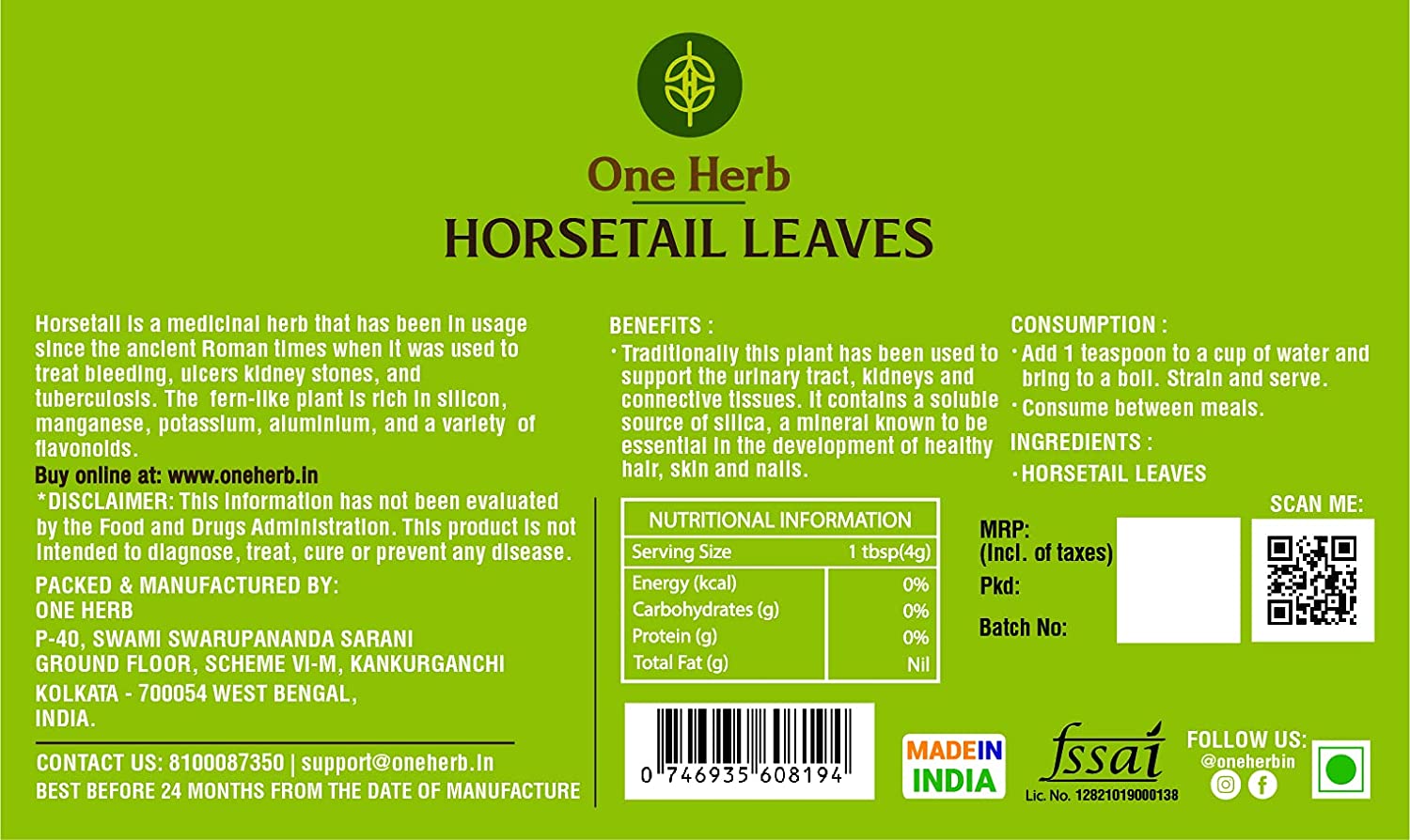 One Herb Horsetail Tea Image