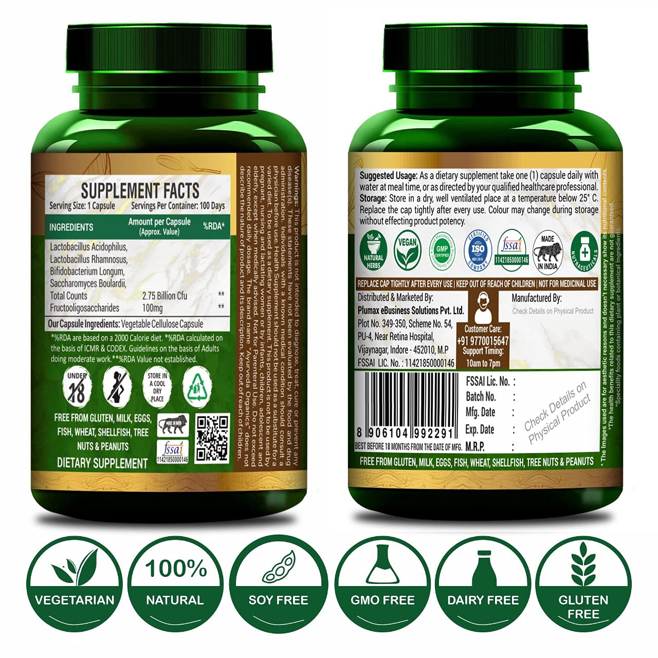 Ayurveda Organics Probiotics Supplement Image