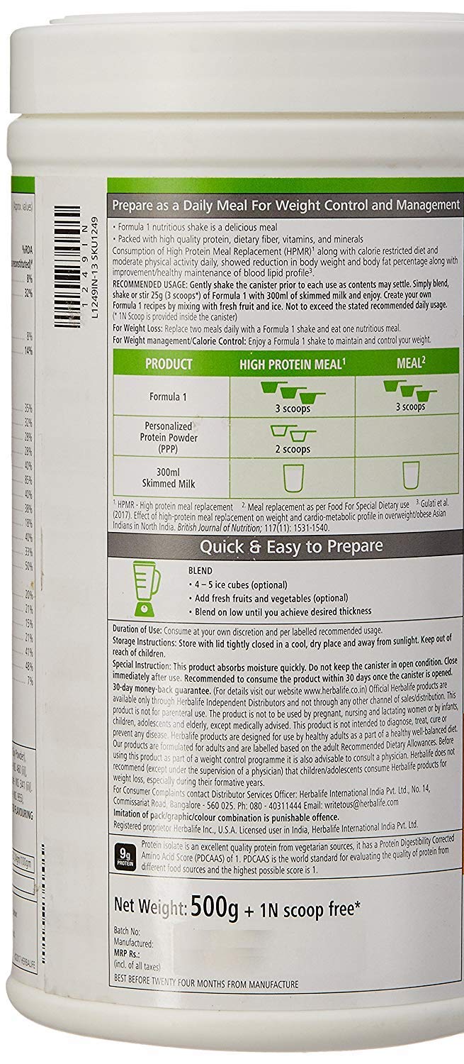 Herbalife Formula 1 Mix Kulfi Nutritional Shake Image