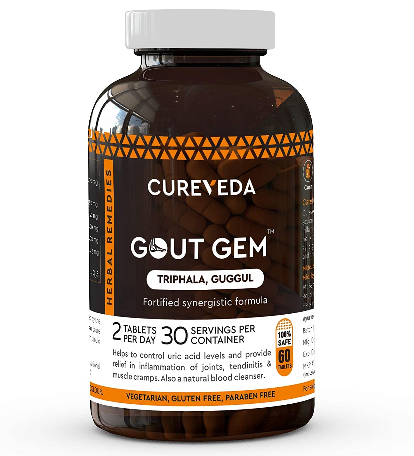 Cureveda Gout Gem Uric Acid Control Medicine Image