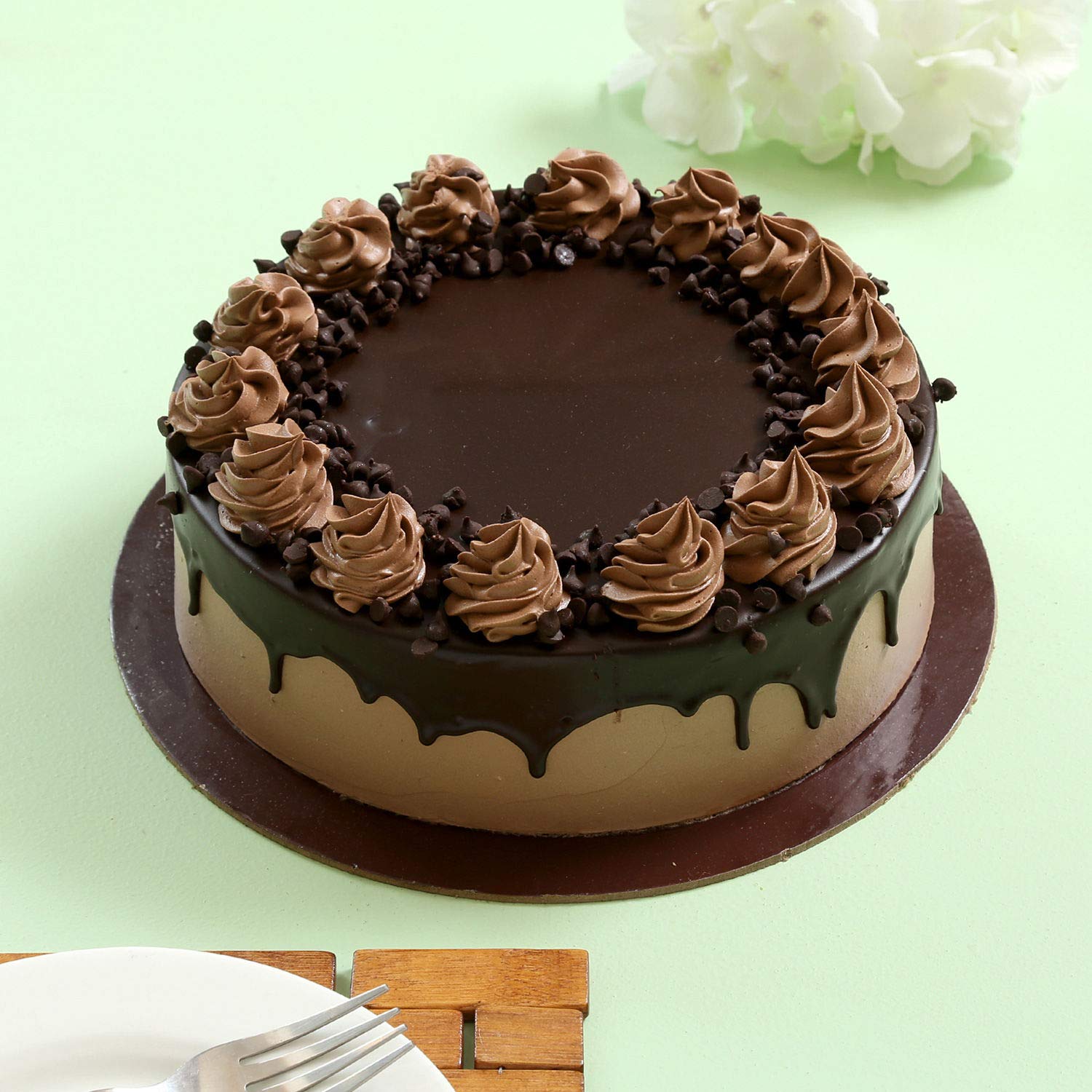 Ferns N Petals Cream Drop Chocolate Cake Image Ferns N Petals Cream Drop Chocolate Cake Image