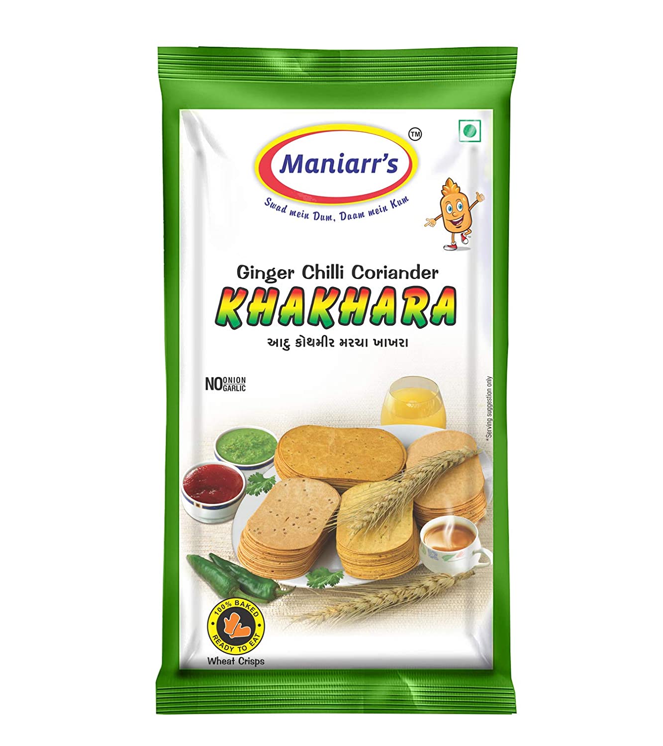 Maniarr's Ginger Chilli Coriander Khakhra Snacks Image