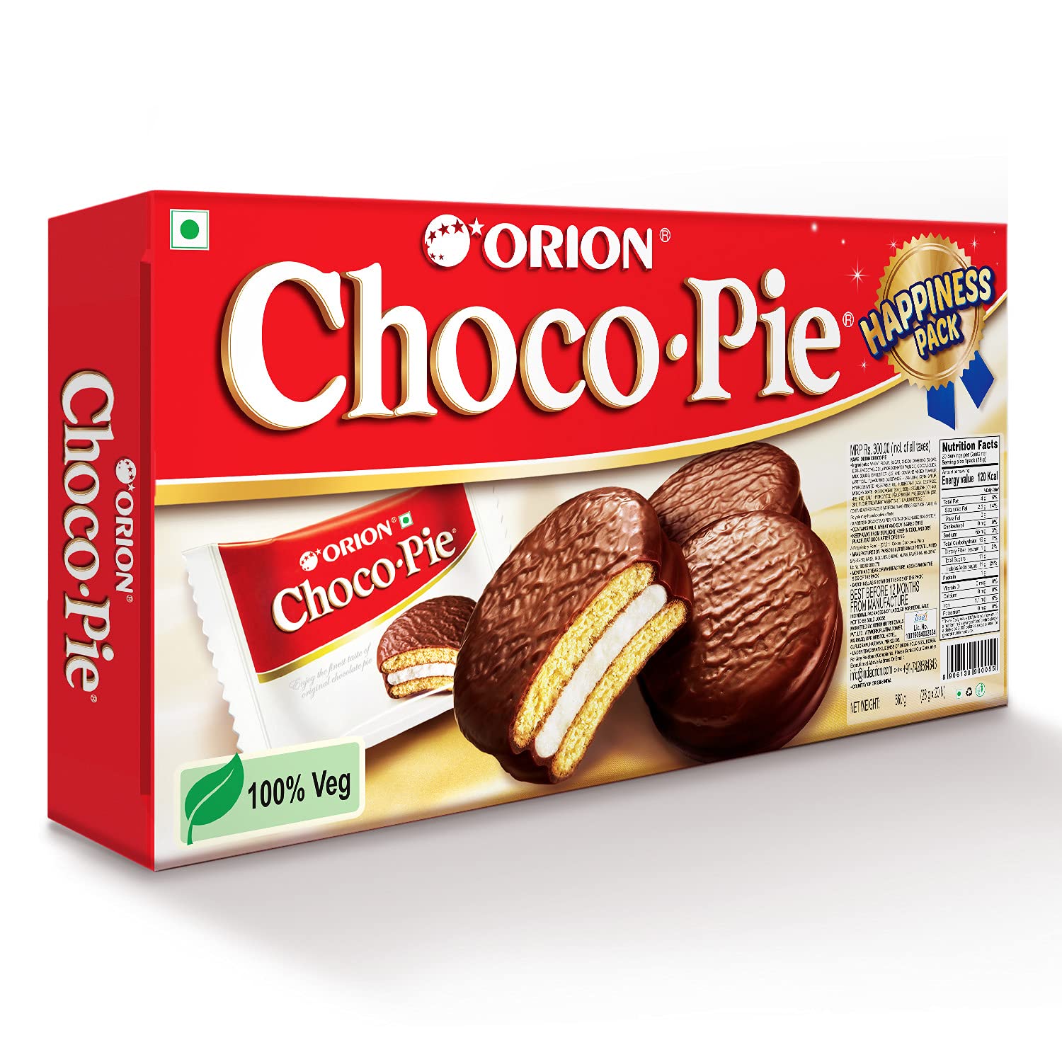 Orion Choco Pie Chocolate Coated Biscuit Image