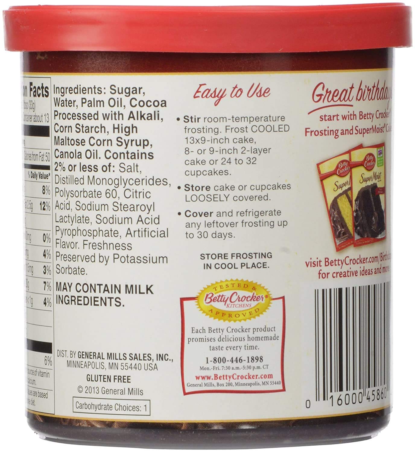 Betty Crocker Rich & Cream Frosting Dark Chocolate Image