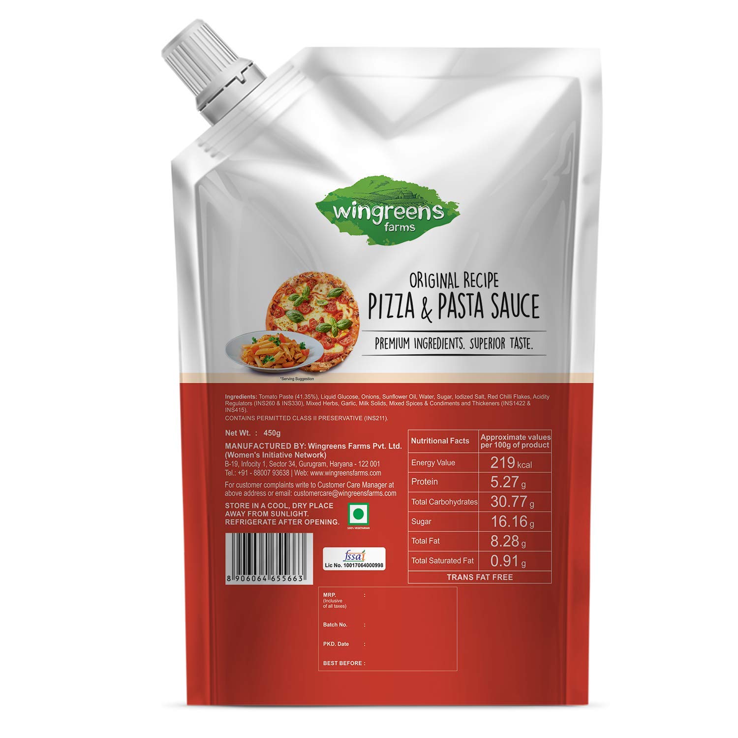 Wingreens Farms Pizza 'N' Pasta Sauce Image