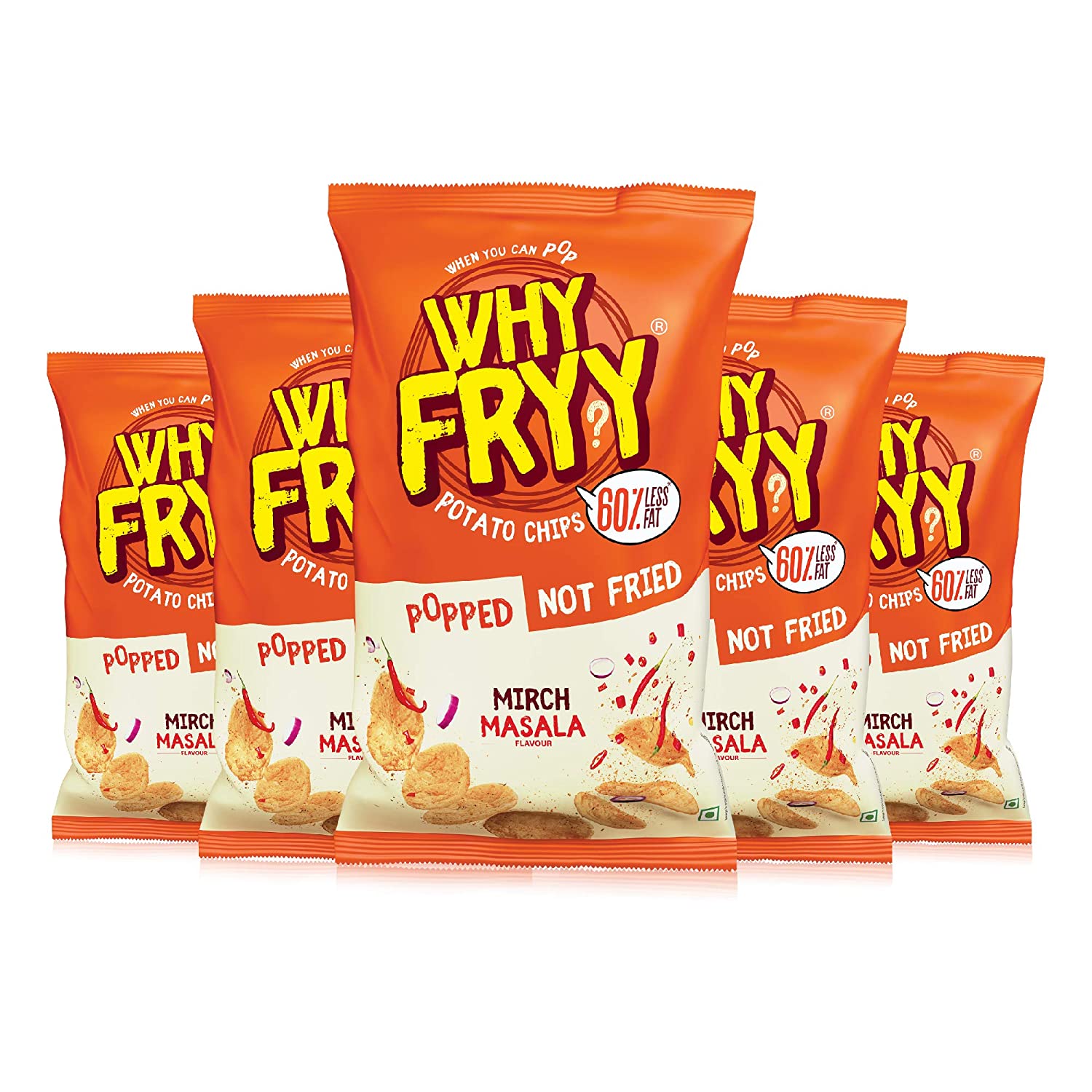Why Fryy Popped Potato Chips Mirch Masala Flavour Image