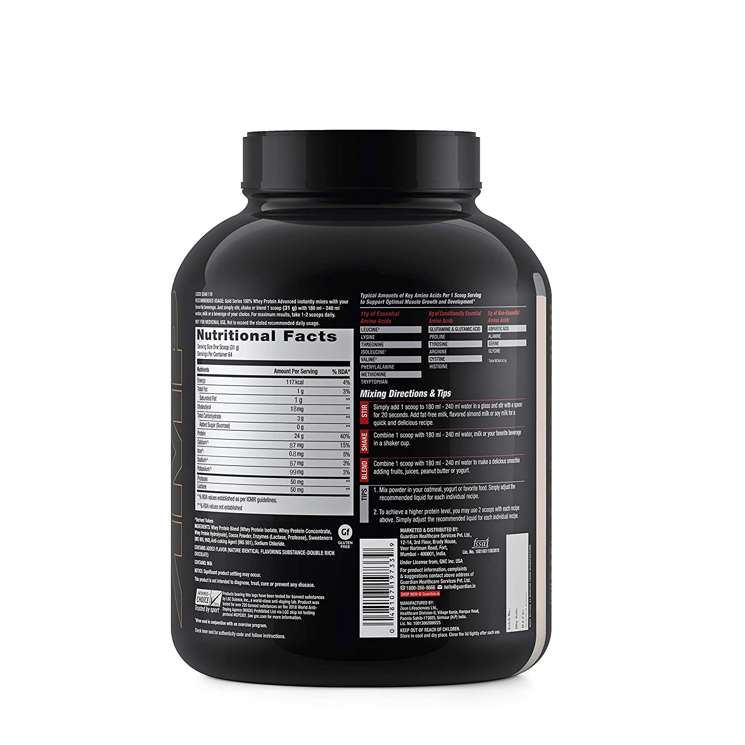 GNC Amp Gold Series 100% Whey Protein Advanced Image