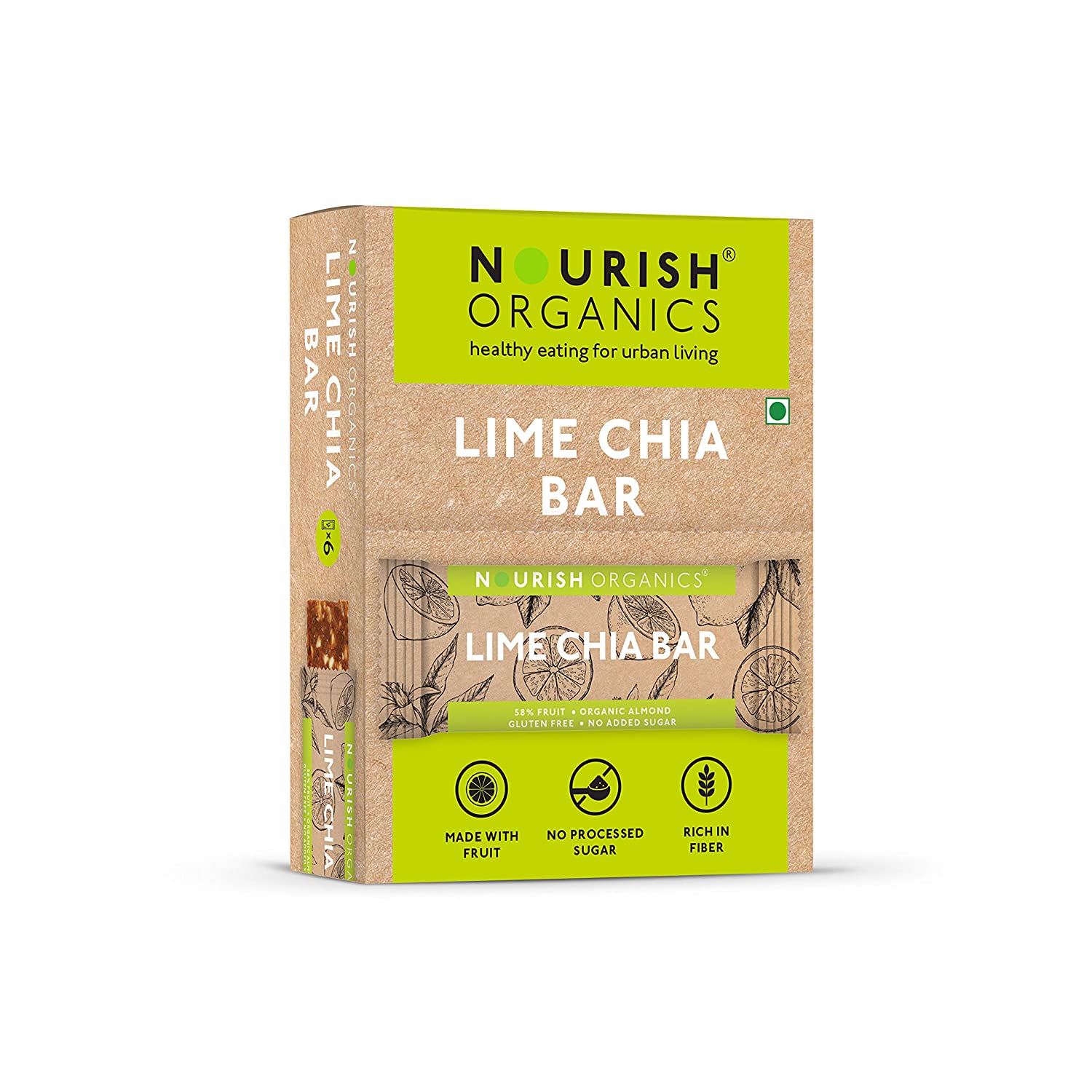 Nourish Organic Lime Chia Bar Image