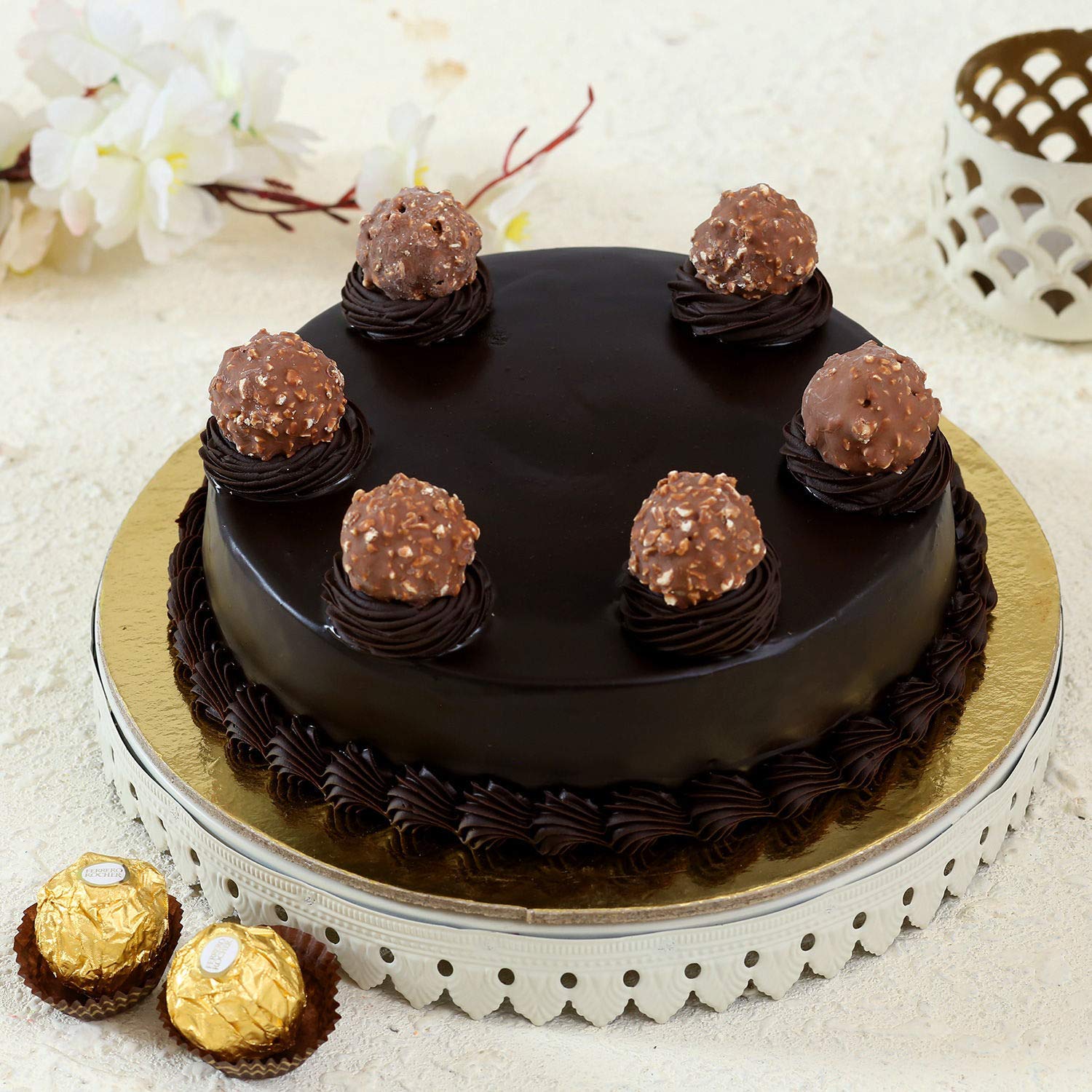 Ferns N Petals Ferrero Rocher Truffle Cake Image Ferns N Petals Ferrero Rocher Truffle Cake Image