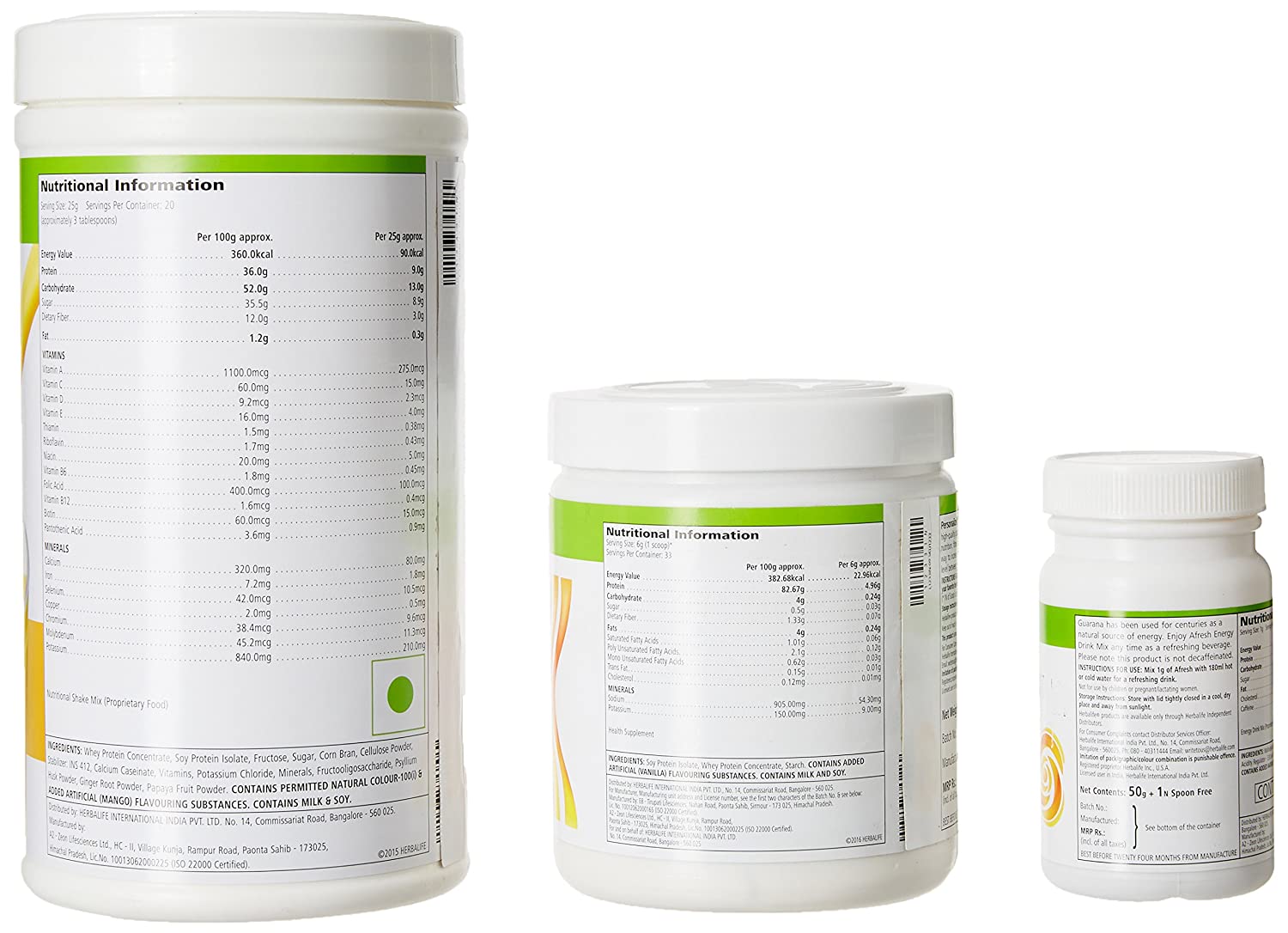 Herbalife F 1 Mango F 3 Protein Powder And Afresh Lemon Image