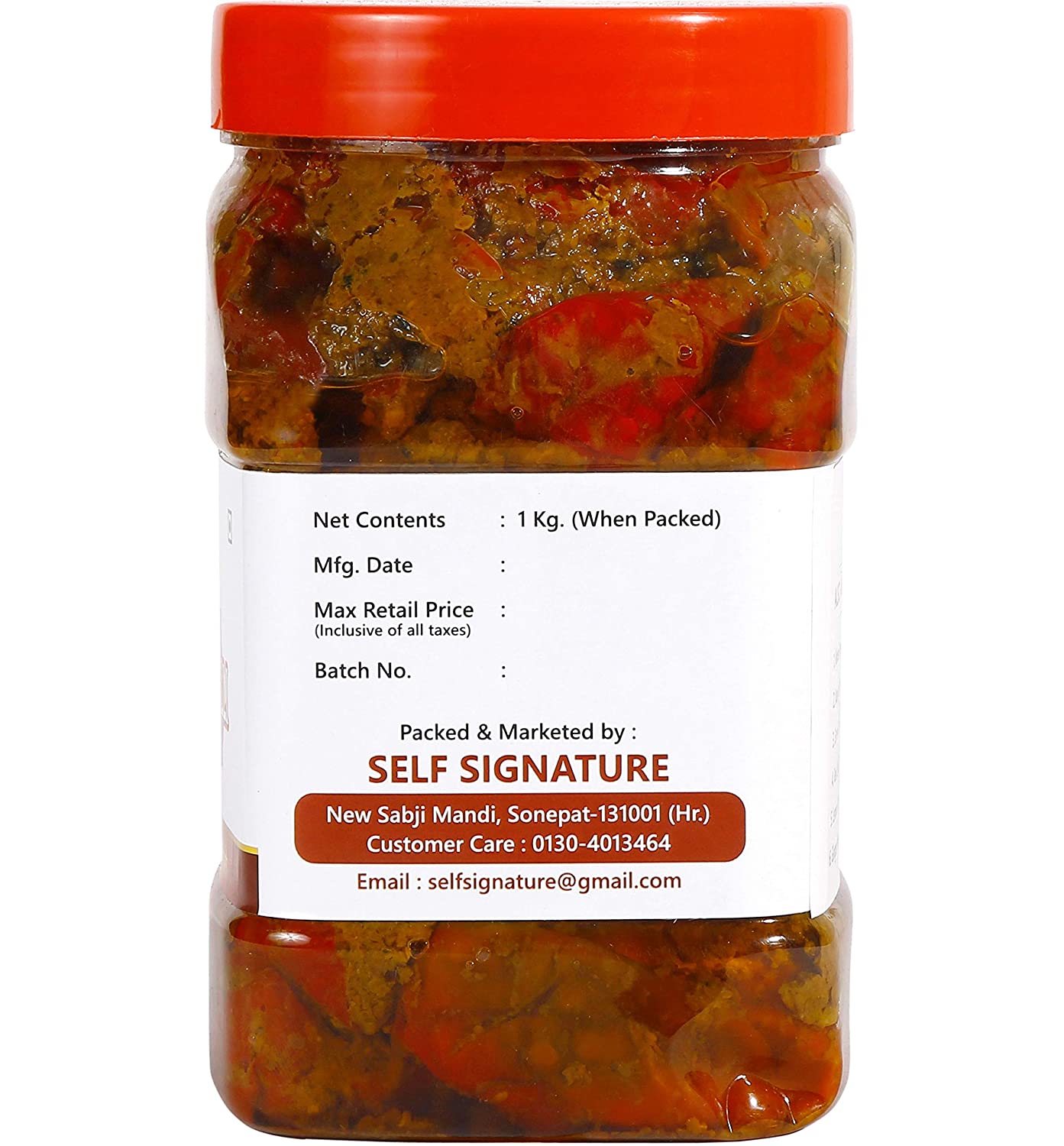 Self Signature Homemade Stuffed Banarasi Red Chilli Pickle Image