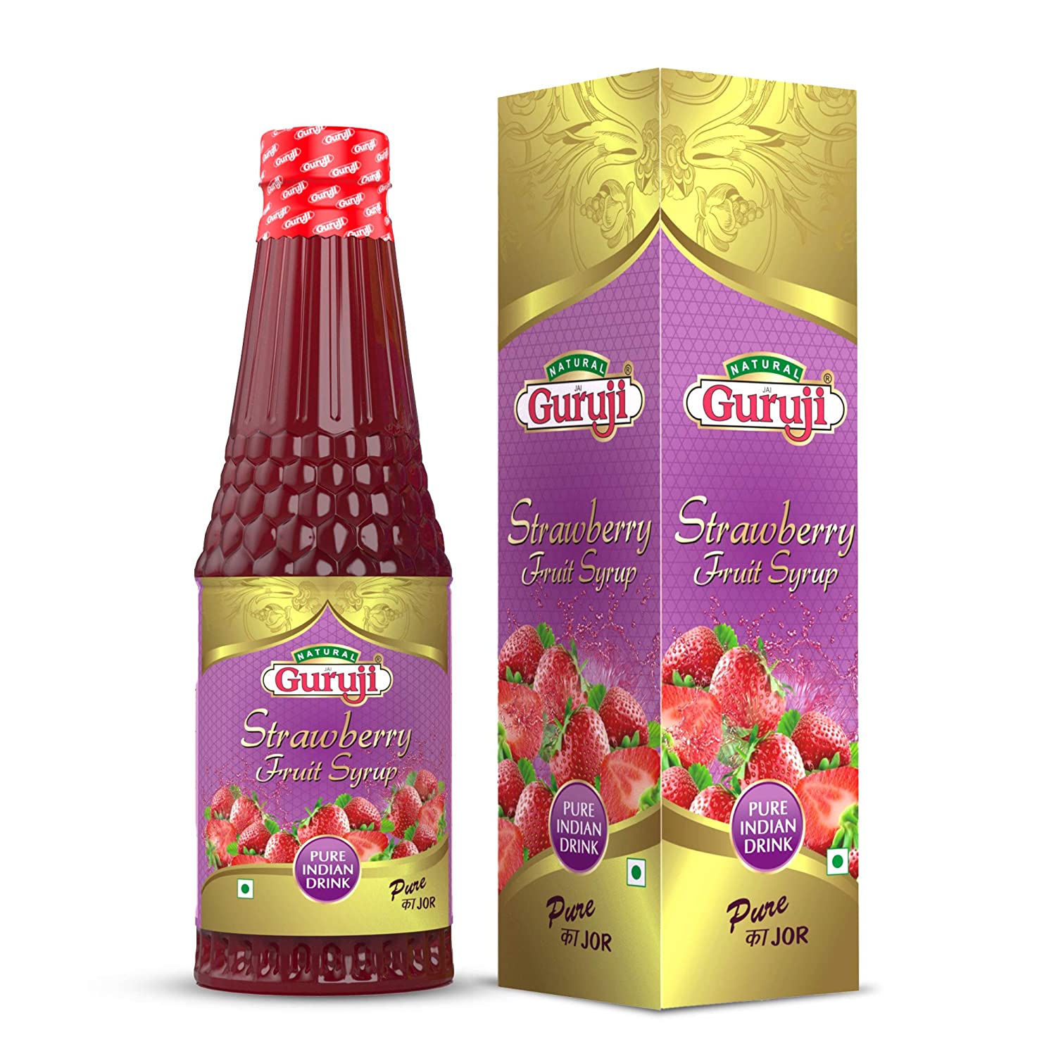 Jai Guruji Strawberry Fruit Syrup Sharbat Image