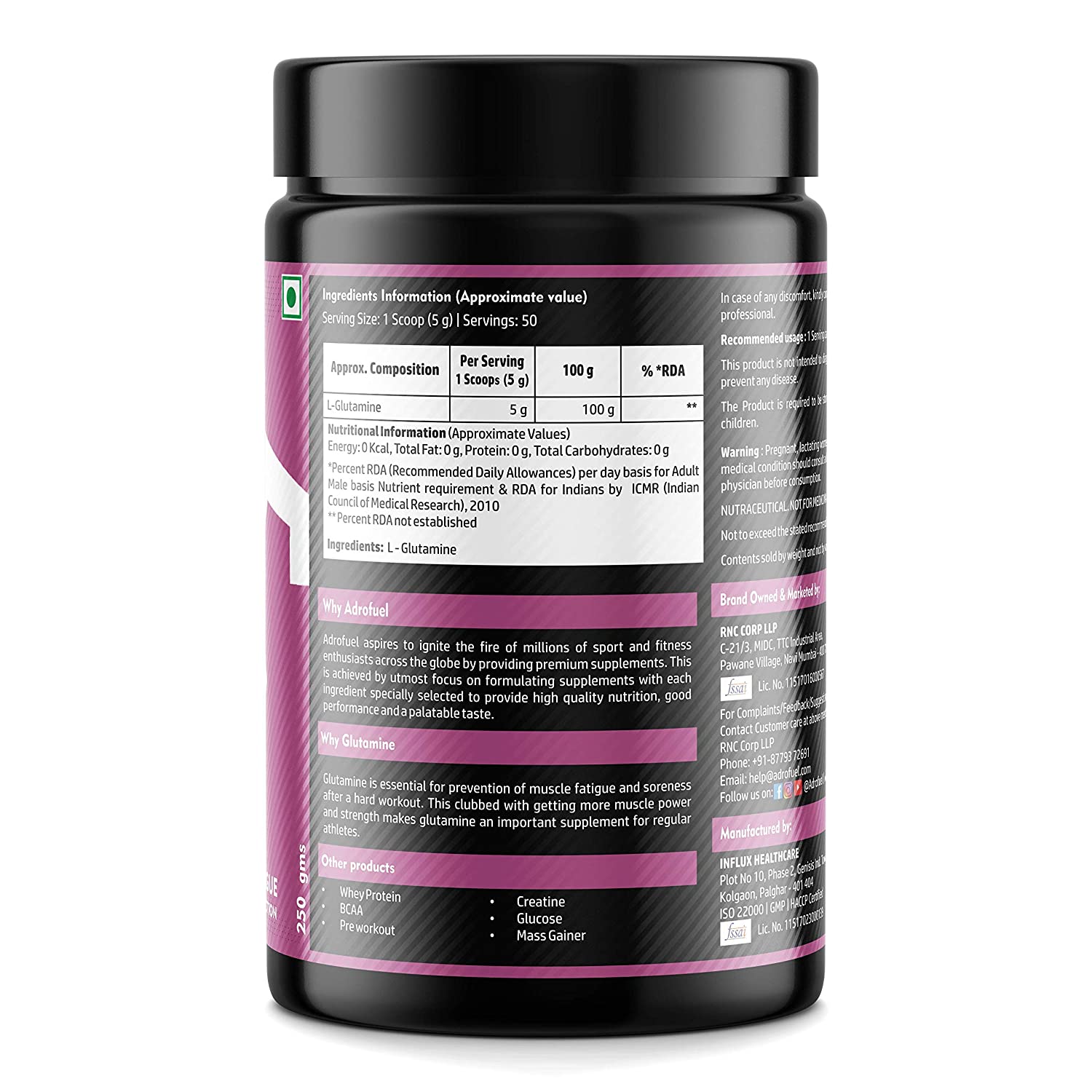 Adrofuel Glutamine For Post Workout Image