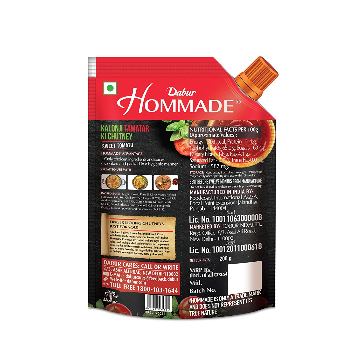 Dabur Hommade Kalonji Tamatar Ki Chutney Image