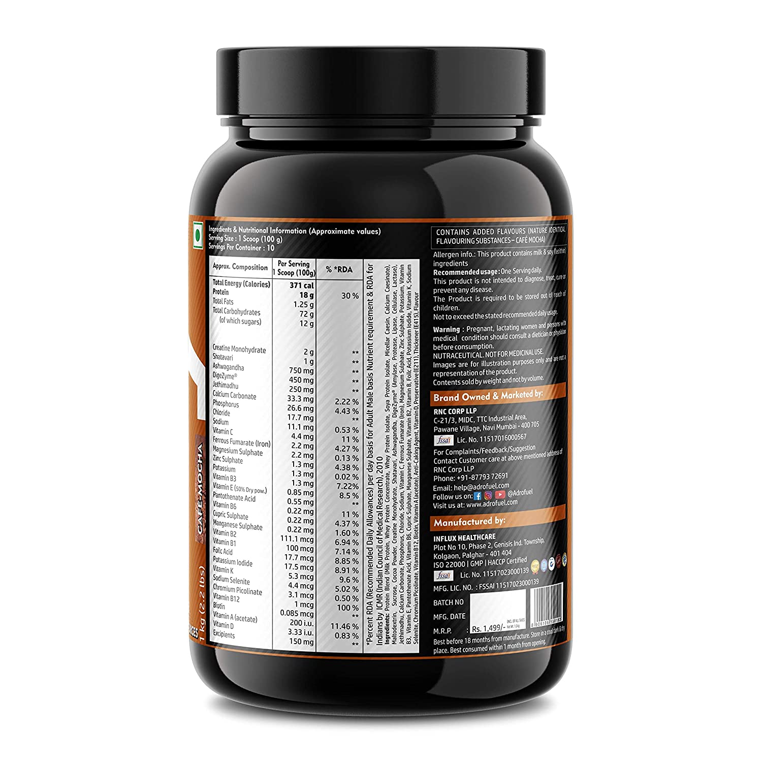 Adrofuel Mass Gainer Cafe Mocha Image