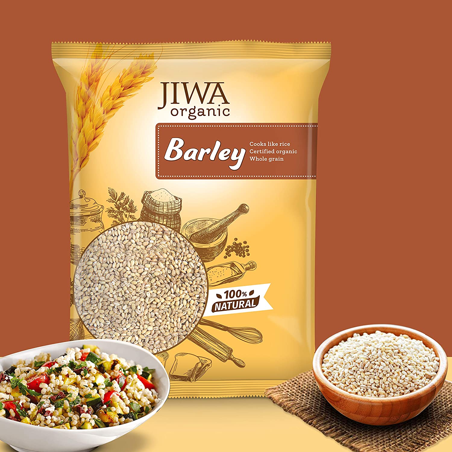Jiwa Organic Pearl Barley Flour Image