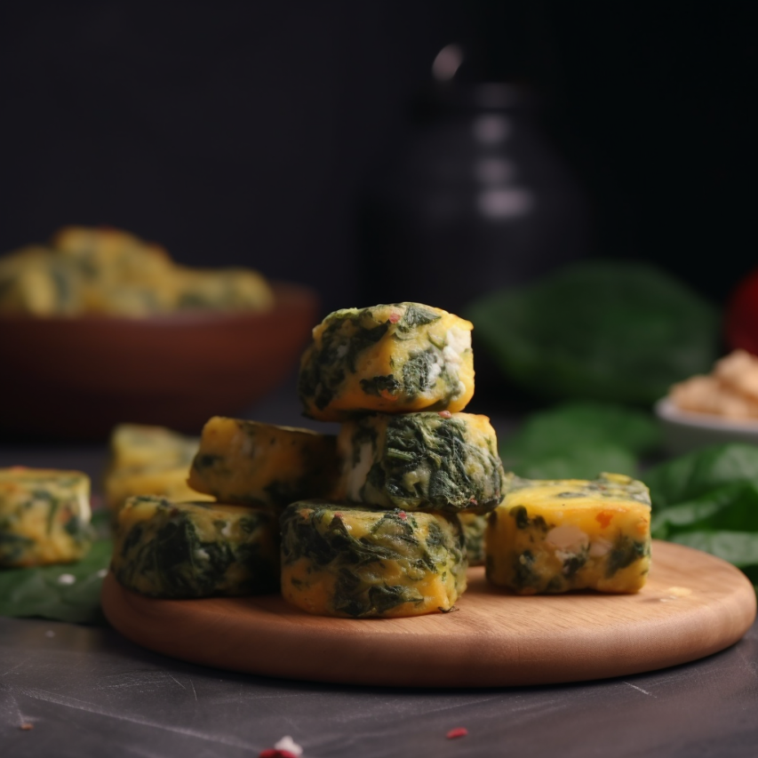 Cheesy Spinach Potato Frittata Bites