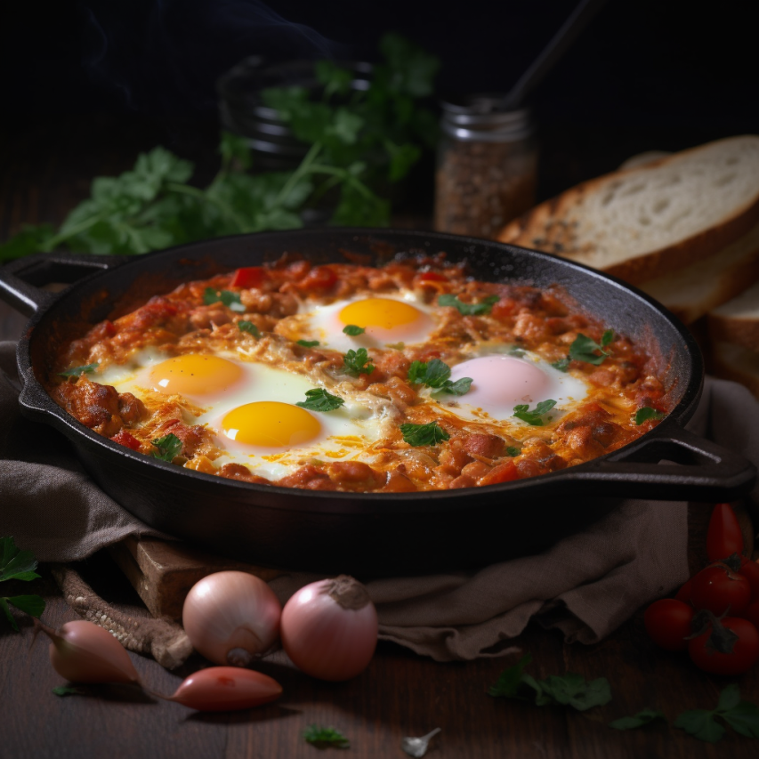 Spiced Baked Beans Shakshuka with Oats