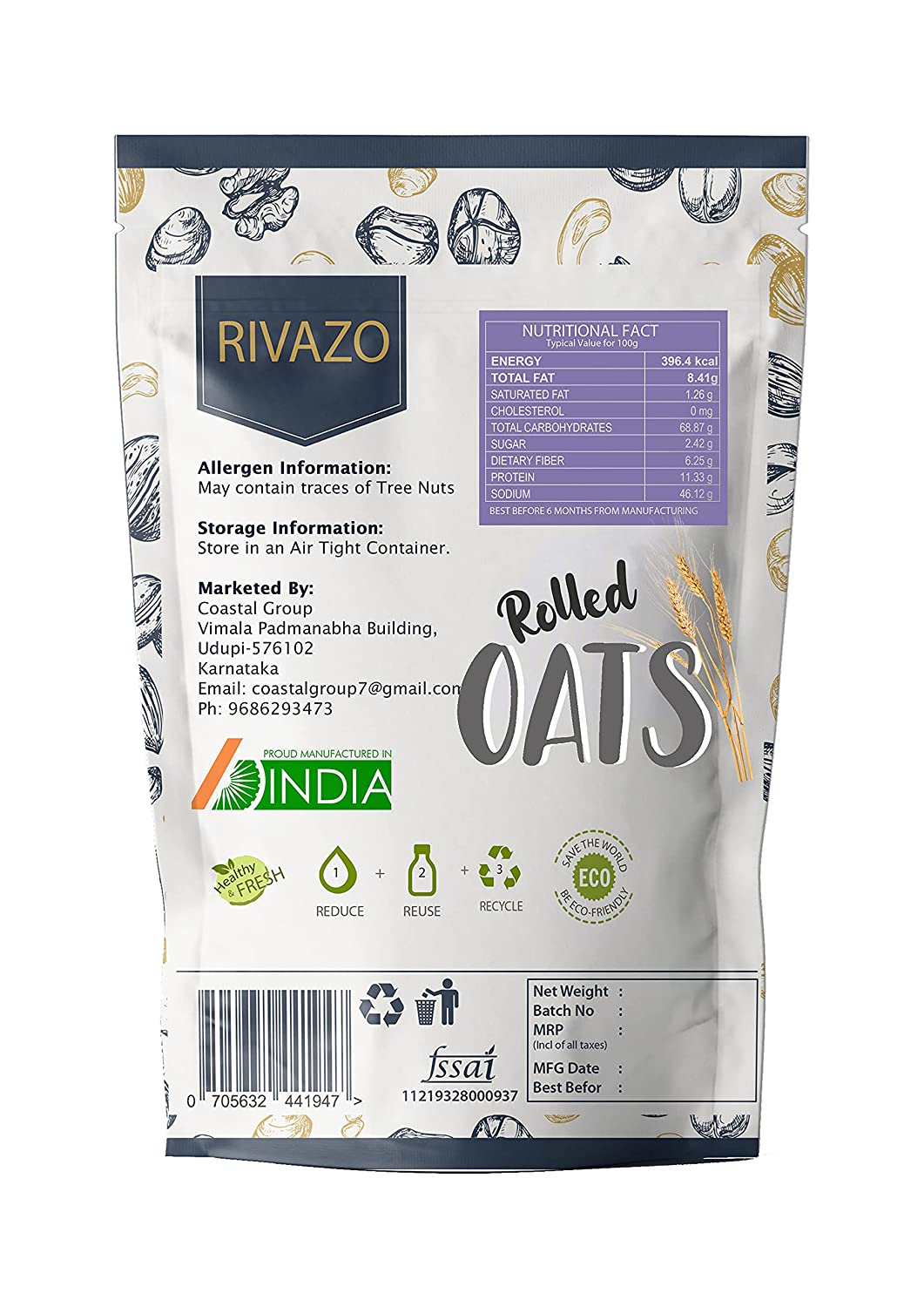 Rivazo Australian Rolled Oats Image