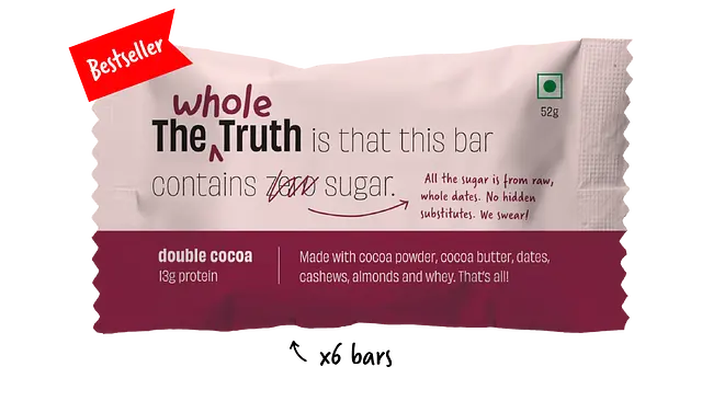 The Whole Truth Double Cocoa Protein Bar Image
