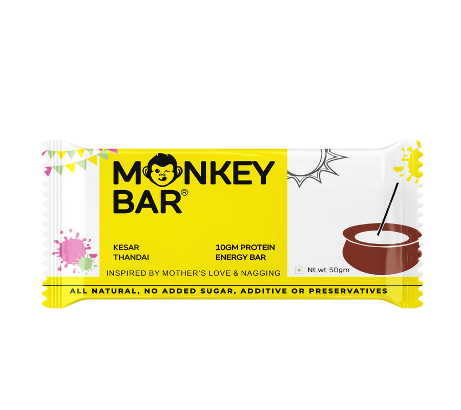Monkey Bar Kesar Thandai Protein Bar Image