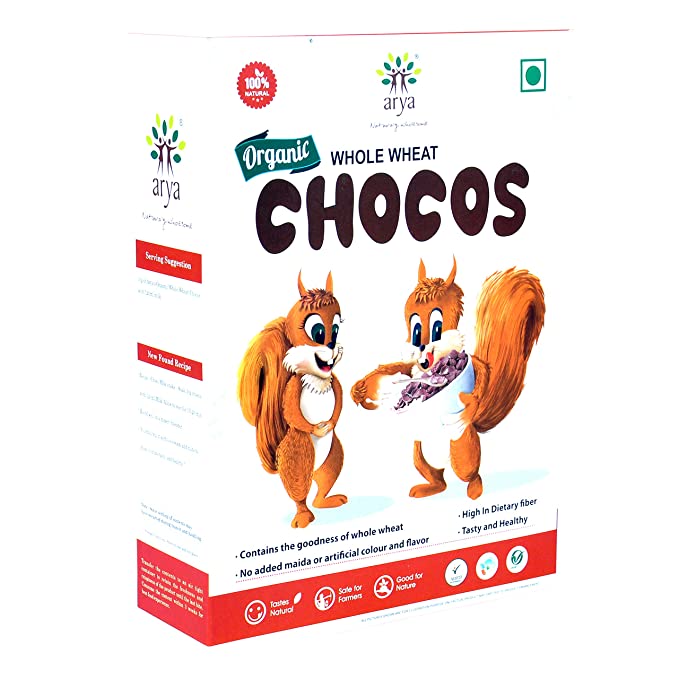 Arya Farm Certified Organic Children's Cereals Whole Wheat Chocos Image