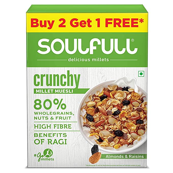 Soulfull Crunchy Millet Muesli Wholegrain Nuts And Fruit Image