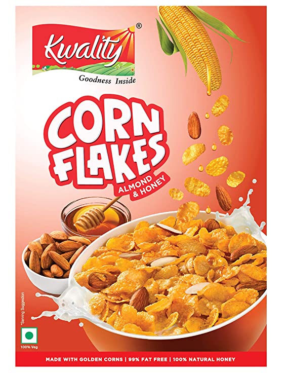 Kwality Corn Flakes Almond & Honey Image