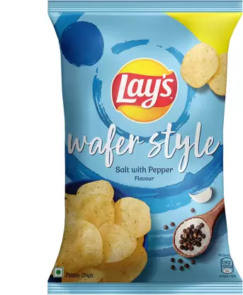 Lay's Wafer Style Salt with Pepper Flavour Chips  Image
