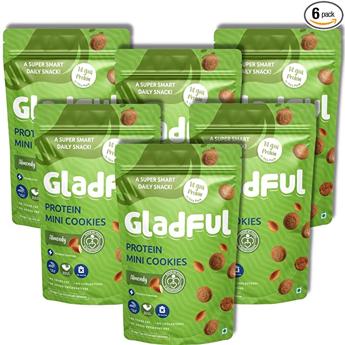 Gladful Almondy Protein Mini Cookies Biscuit Pouch  Image