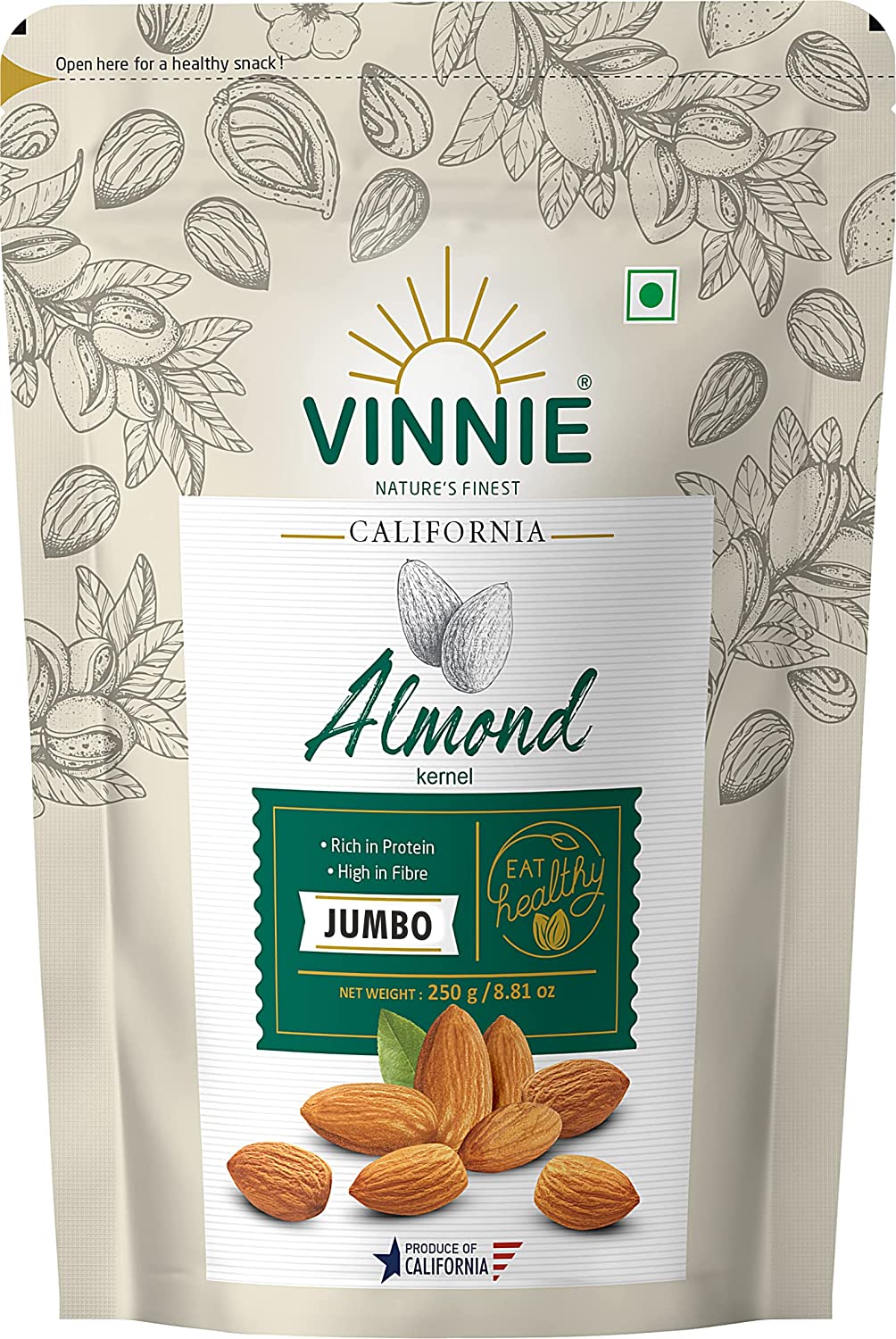 Vinnie California Almond Kernels Jumbo Image