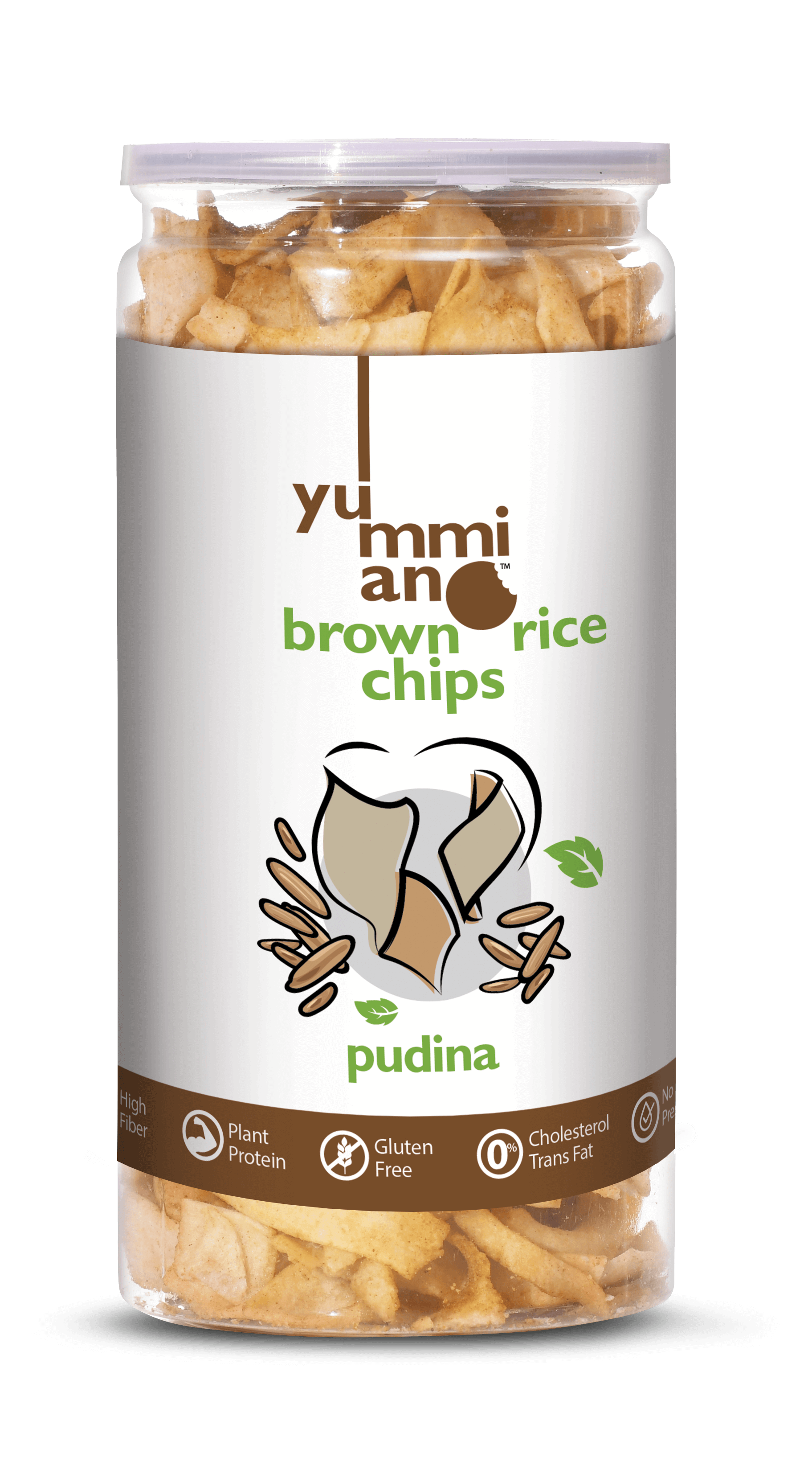 Yummiano Brown Rice Chips â€šÃ„Ã¶âˆšÃ‘âˆšÂ¨ Pudina Image